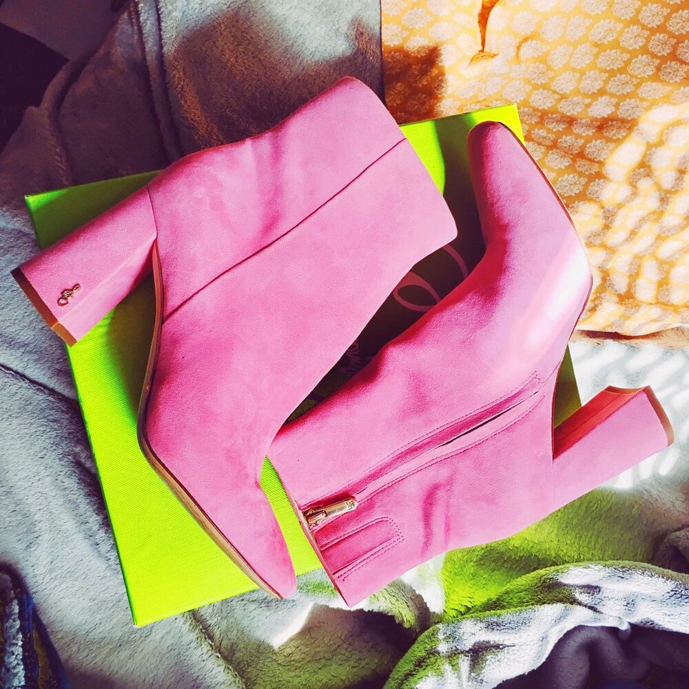 NEW - Sam Edelman Pink Suede Boots